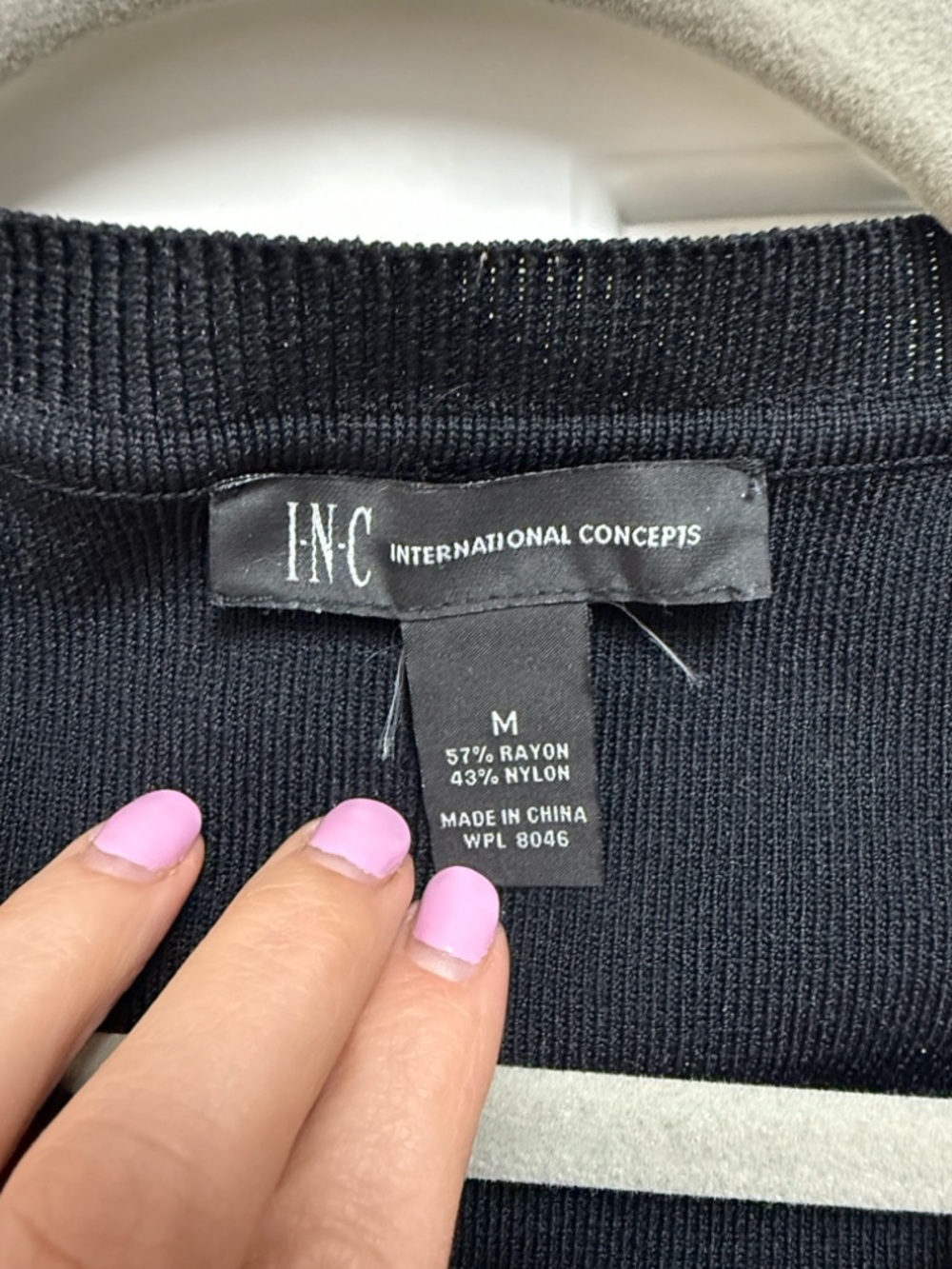 INC Black Ruffle Zip Pullover - Picture 7 of 8